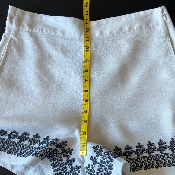 J. Crew 100% linen floral eyelet embroidered trim - Picture 7 of 13